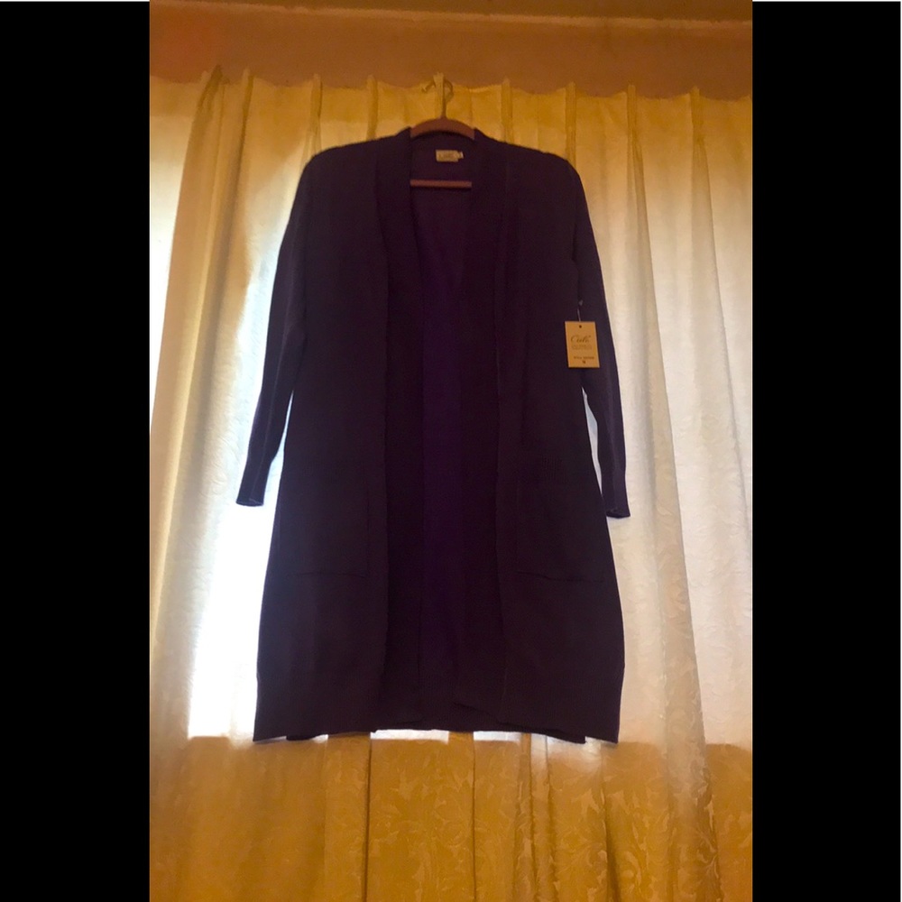 CIELO GORGEOUS PURPLE DUSTER SWEATER